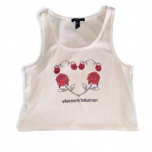 Forever 21 Cream Ribbed Top